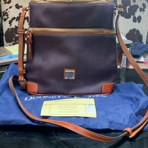Dooney & Bourke Plum Pebble Leather Crossbody